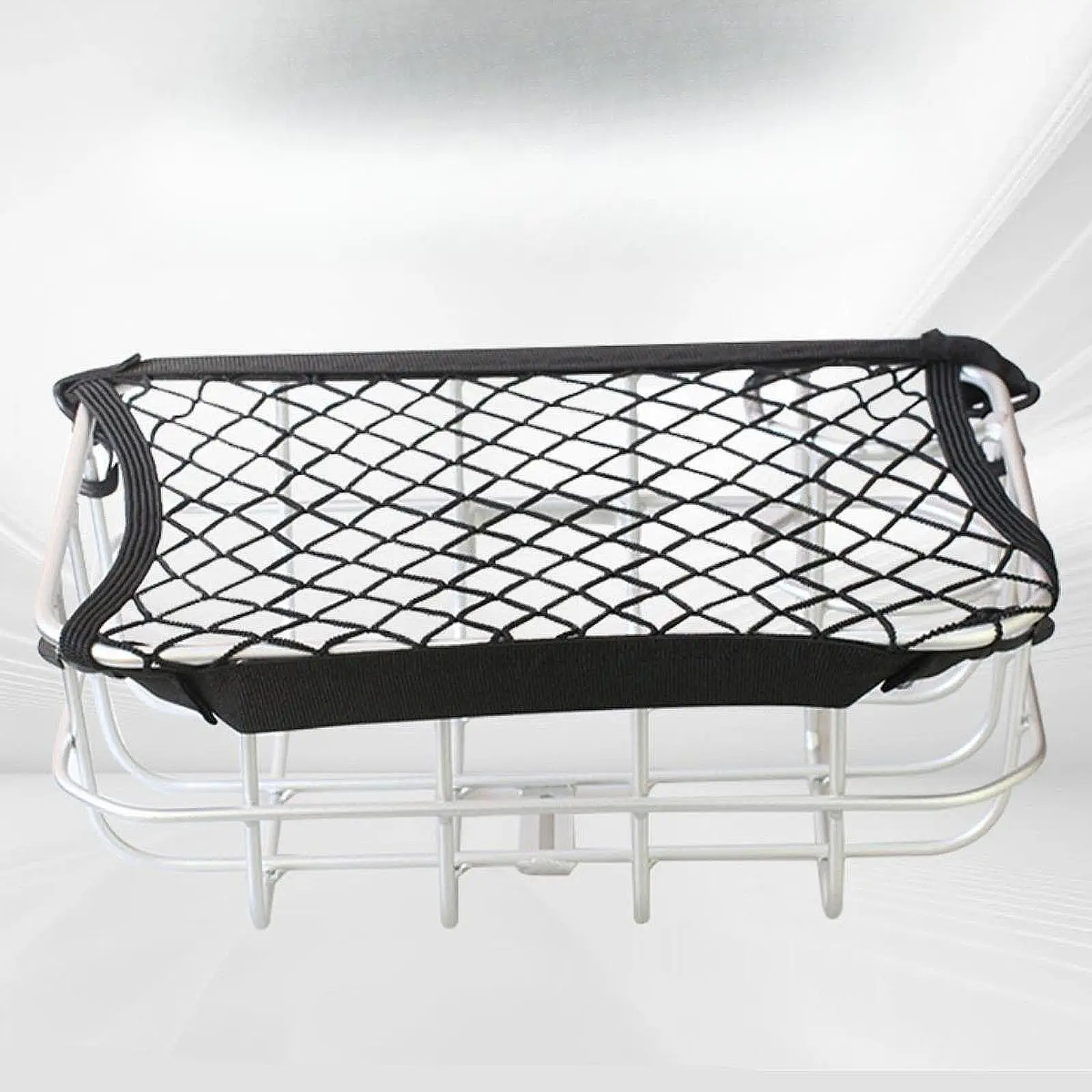 Road Bike Basket Cargo Net, Lightweight Portable Stretchable Netting for Motorcycle, Snowmobile Luggage view 4