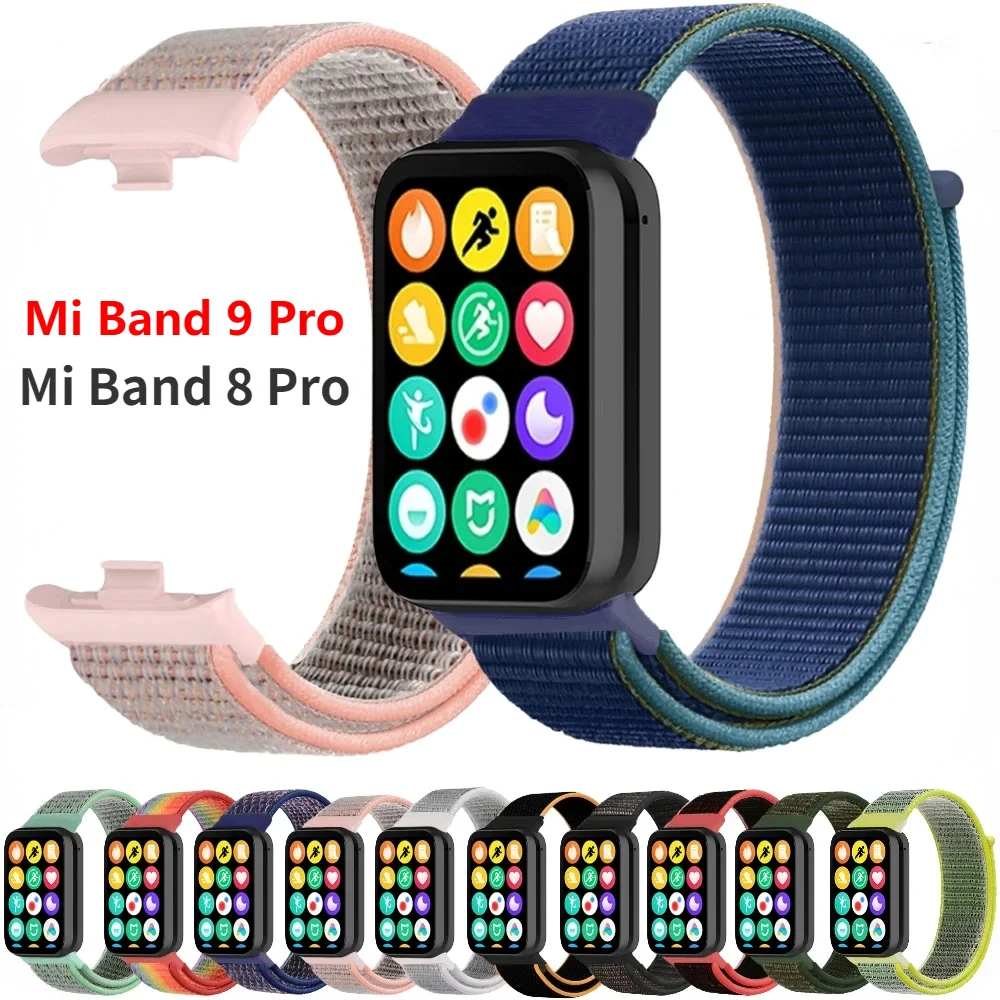 Nylon Strap for Xiaomi Mi Band 9/8 Pro Breathable Replaceable Bracelet Wristband Correa for Redmi Watch 4 Watchbands Accessories