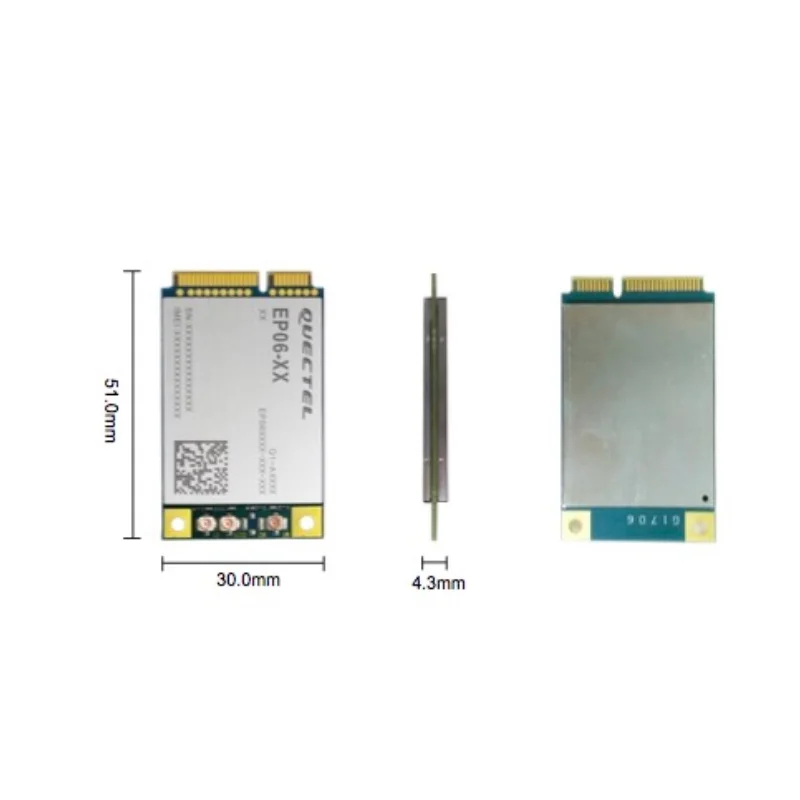 Mini placa adaptadora Pcie com cartão SIM USB TYPE-C M2M Industrial Grade Dongle para Quectel EP06-E EP06-A EC25-E LTE módulo Cat6