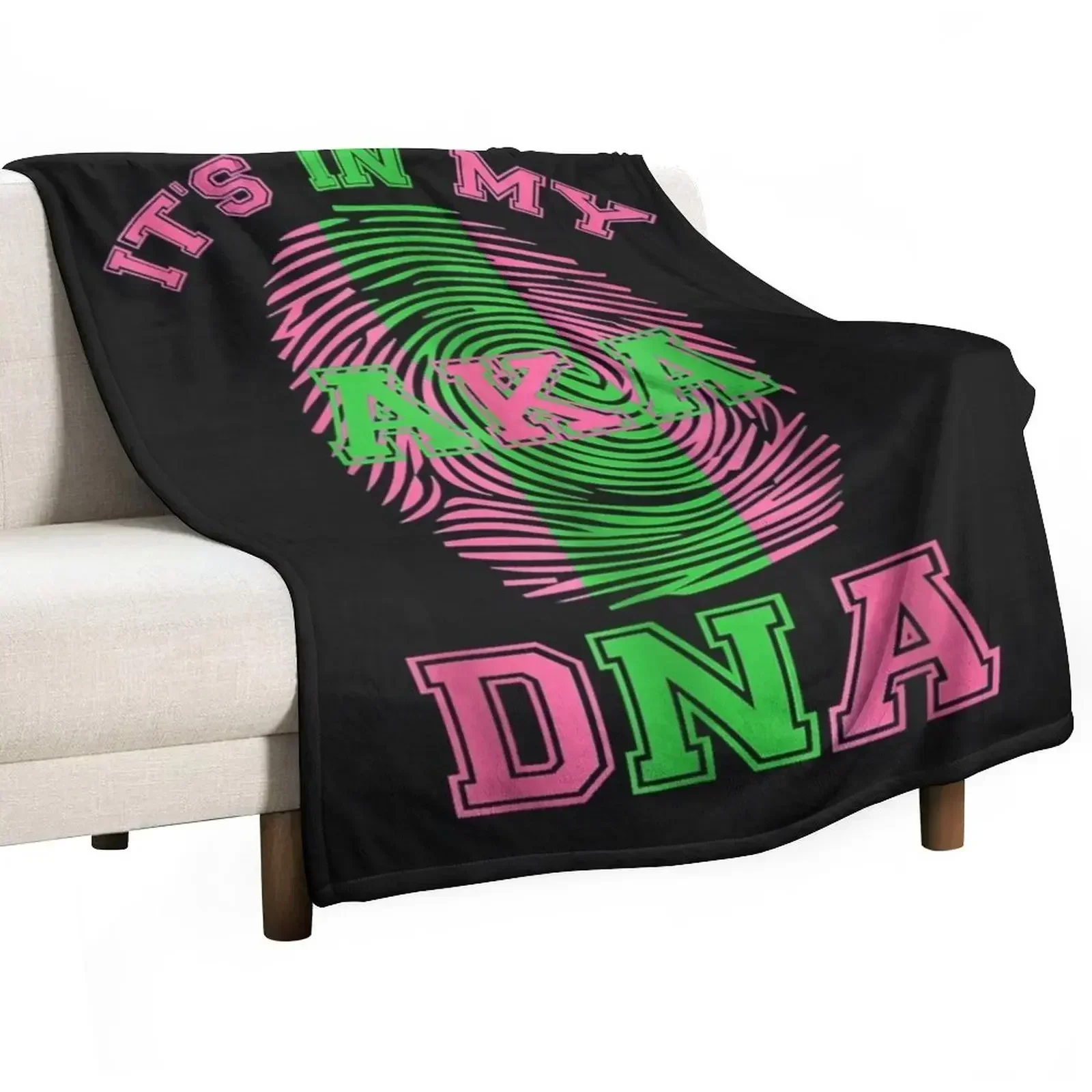 

Its in my DNA Aka Paraphernalia Sorority TShirt7 Throw Blanket Luxury St Flannel Fabric Soft Plaid Blankets