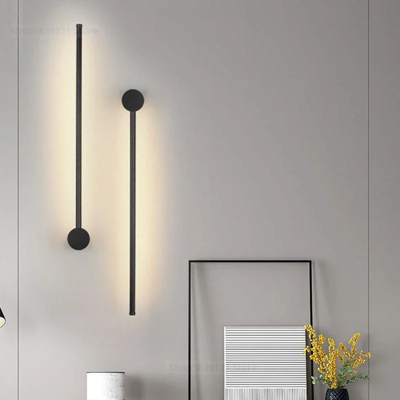 Nordic simples e moderno lâmpadas de parede led longo pendurado luzes da sala estar decoração sofá fundo da parede luz quarto lâmpada cabeceira