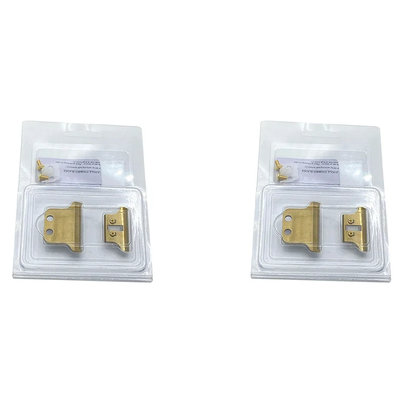 AB30-2Set 2-Loch Clipper T-Blade Cutter Ersatz Haarschneider Klingen für WAHL 8081 8171 Gold