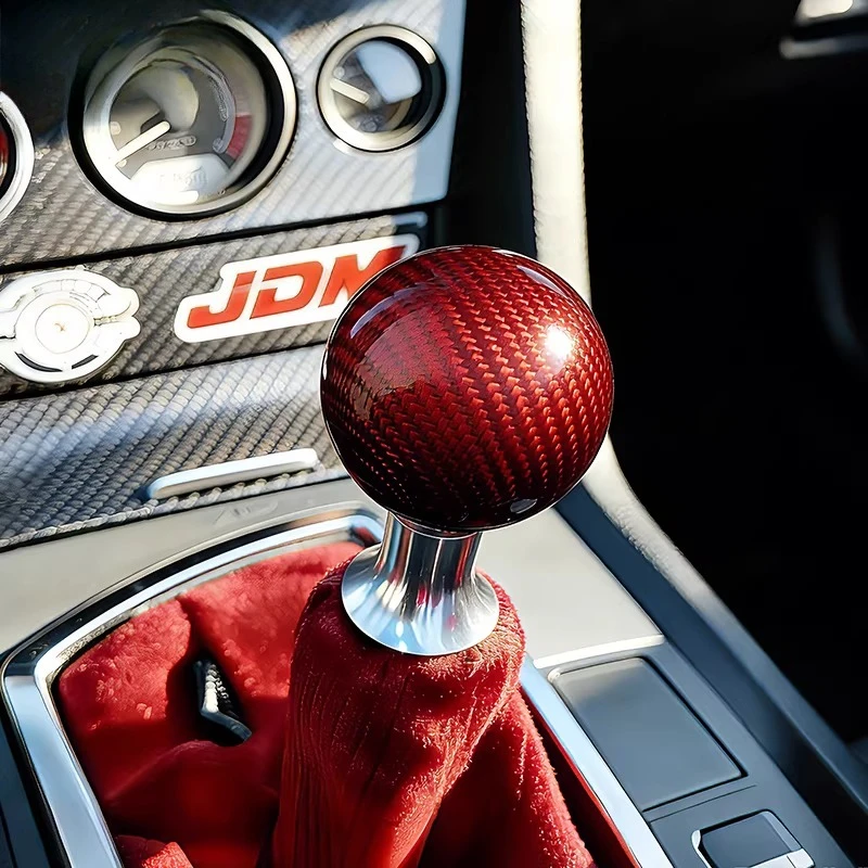 Carbon fiber car gear handle head Universal modification gear head Manual automatic transmission Personalized
