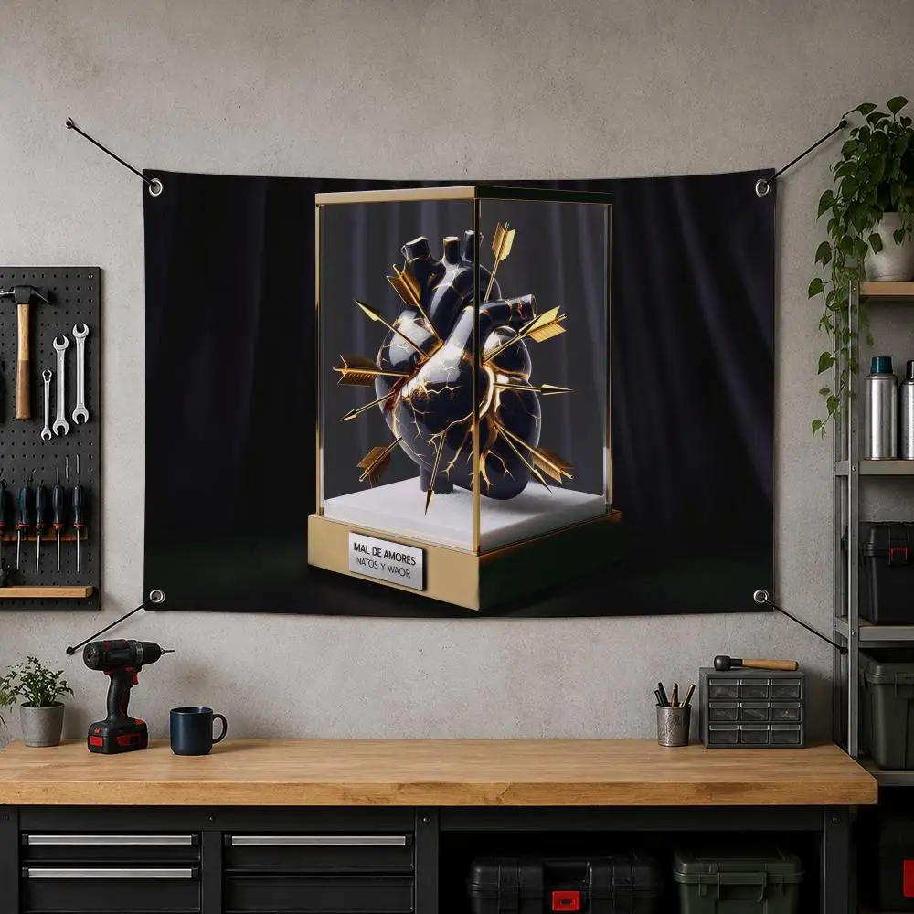 Music N-Natos Y Waor Mal De Amores Flags Flag Banner for Bedroom Dorm Party Home Living Room Game Room Gift