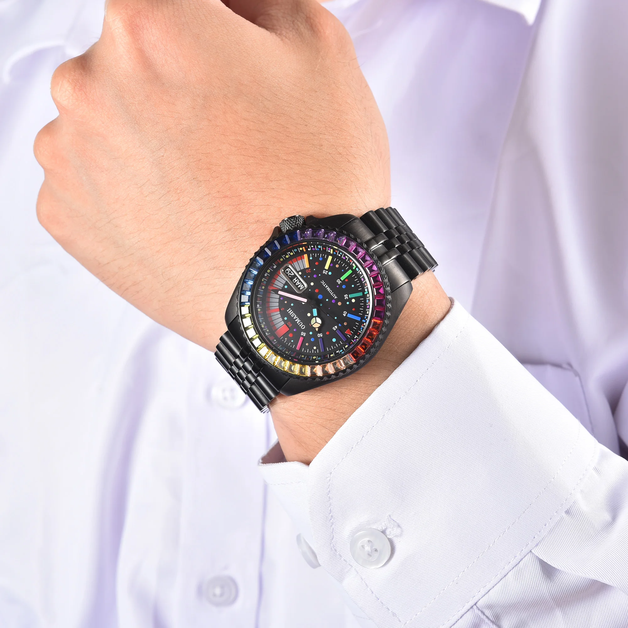 Роскошные часы SKX007 C3 Luminous 316L с сапфировым стеклом 10ATM водонепроницаемые NH36A автоматические мужские механические часы NH35