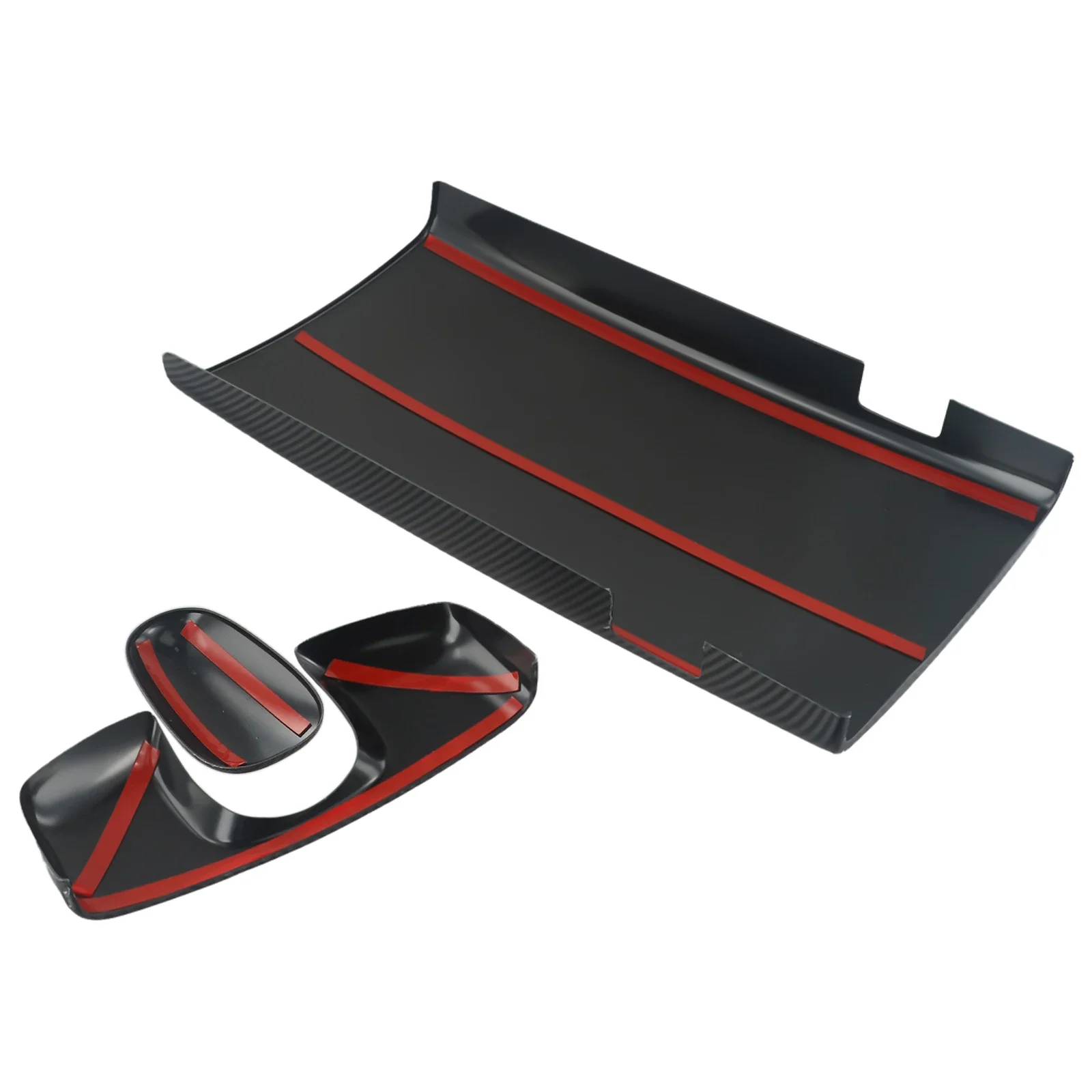 

Car Accessories Trim Cover Armrest Box 3Pcs Carbon Fiber Black Easy Installation For Benz S Class W221 High Quality