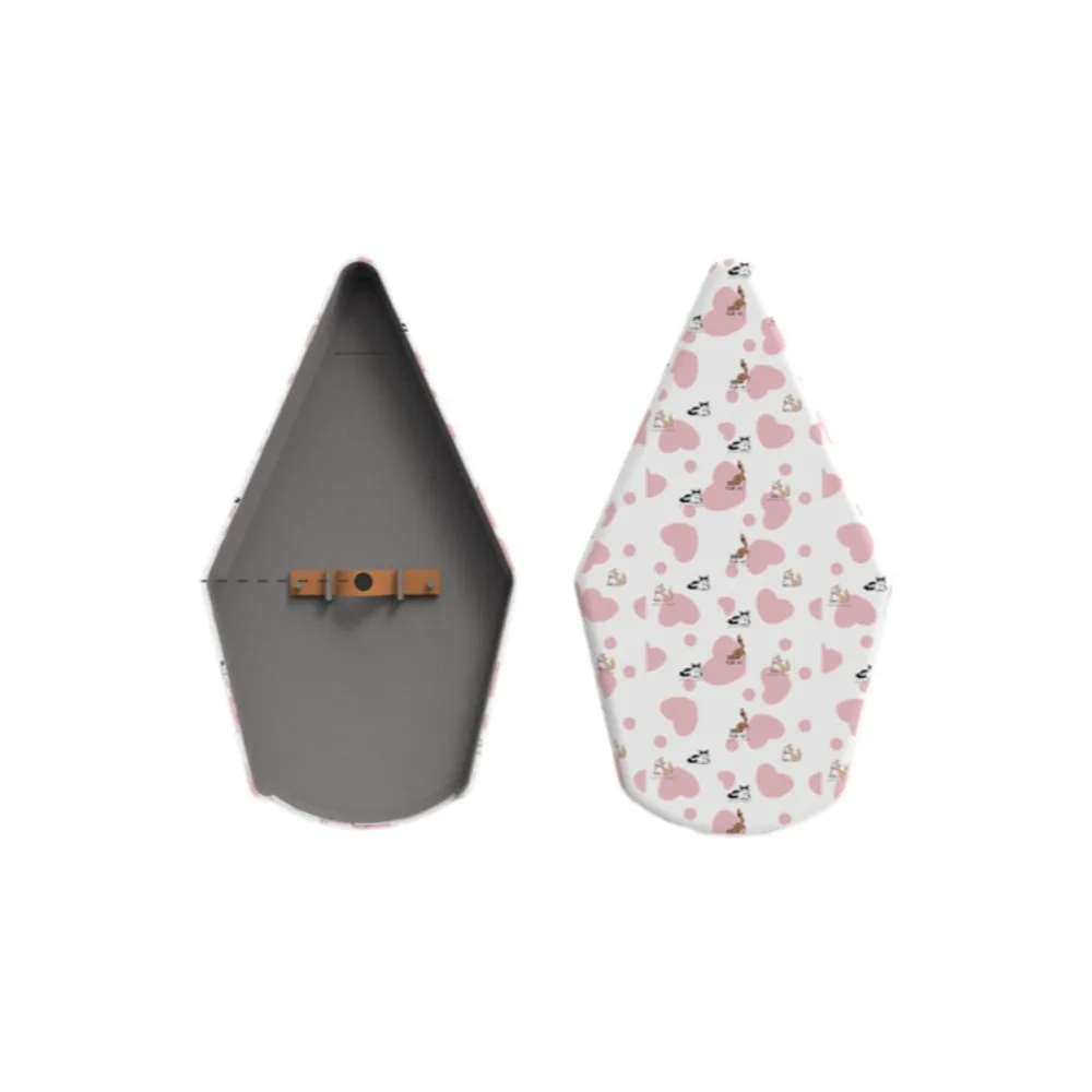 Heat-Resistant Handheld Ironing Board Insulated with Finger Loop Iron Pad Cover Sponge Padding Layered Padding