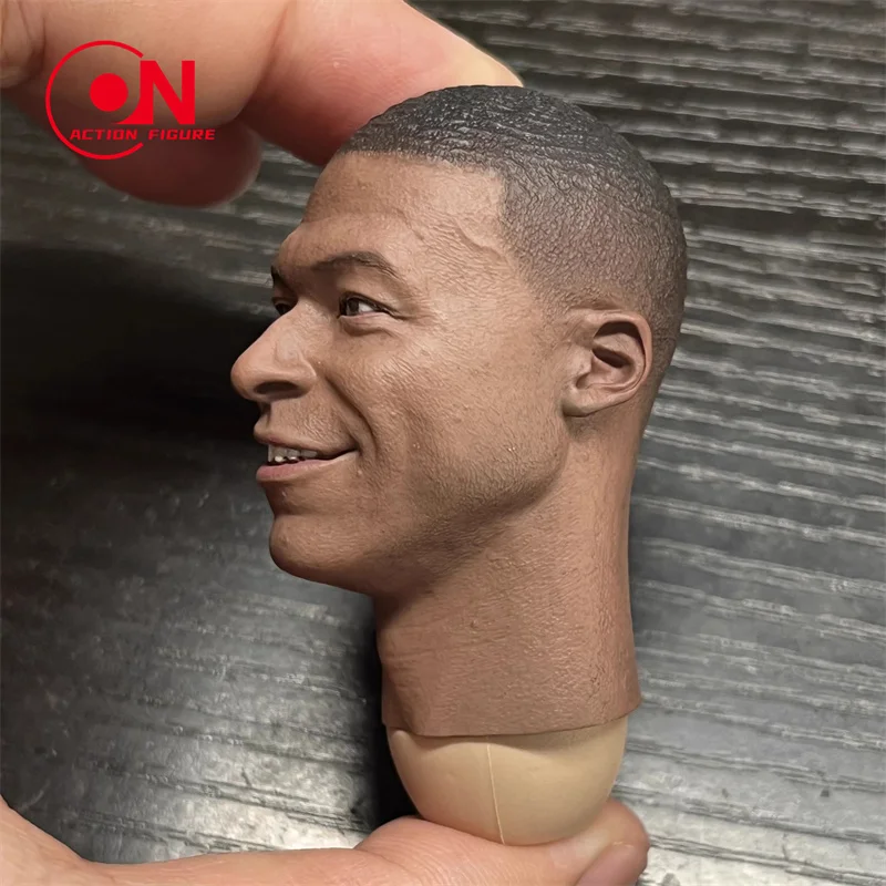 Sculpture de tête Mbappe étoile de Football, échelle 1/6, modèle de sculpture de tête masculine en PVC adapté aux poupées de corps de soldat masculin de 12 pouces