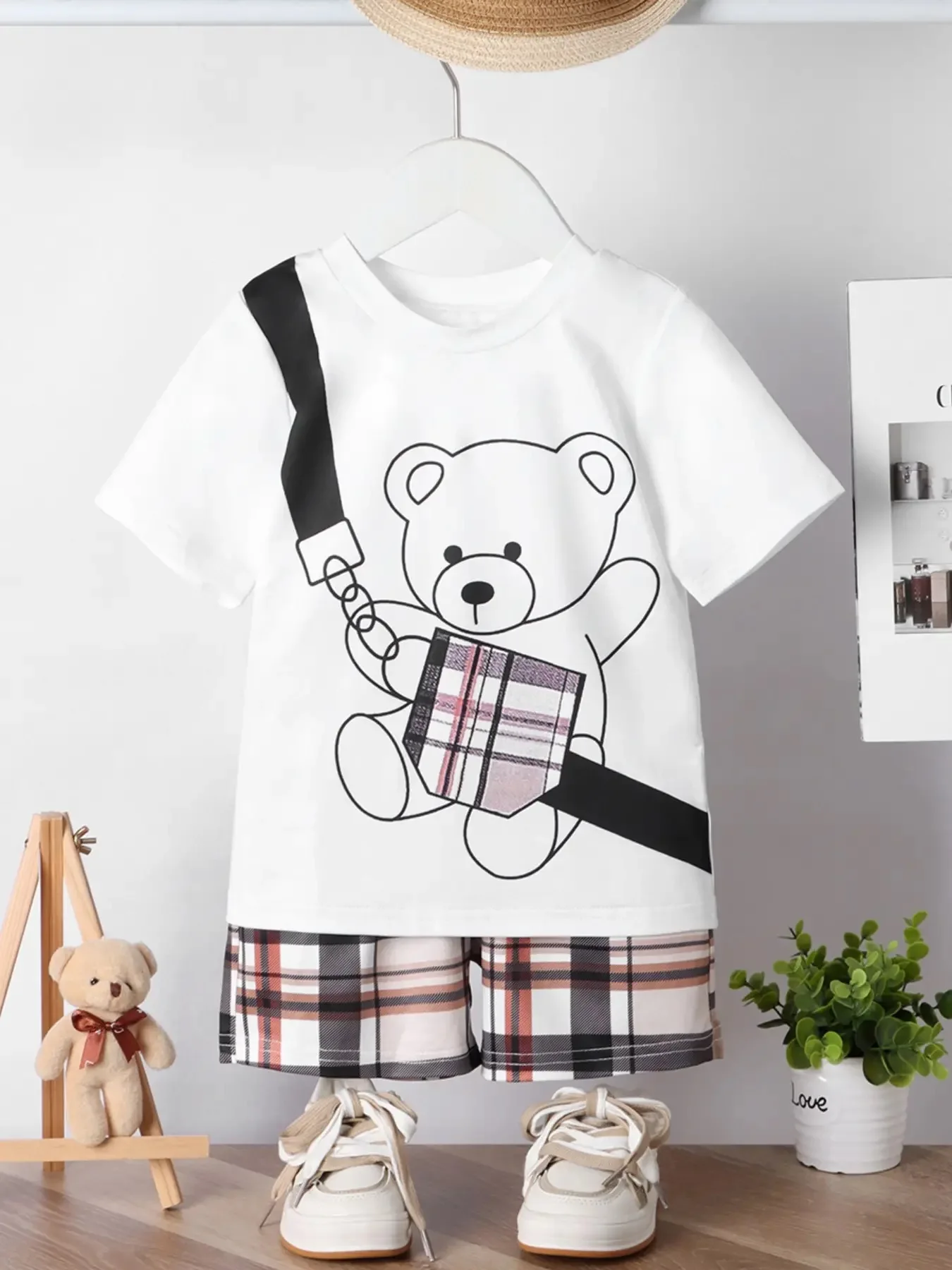 Boys' Personalized Bear Print Set