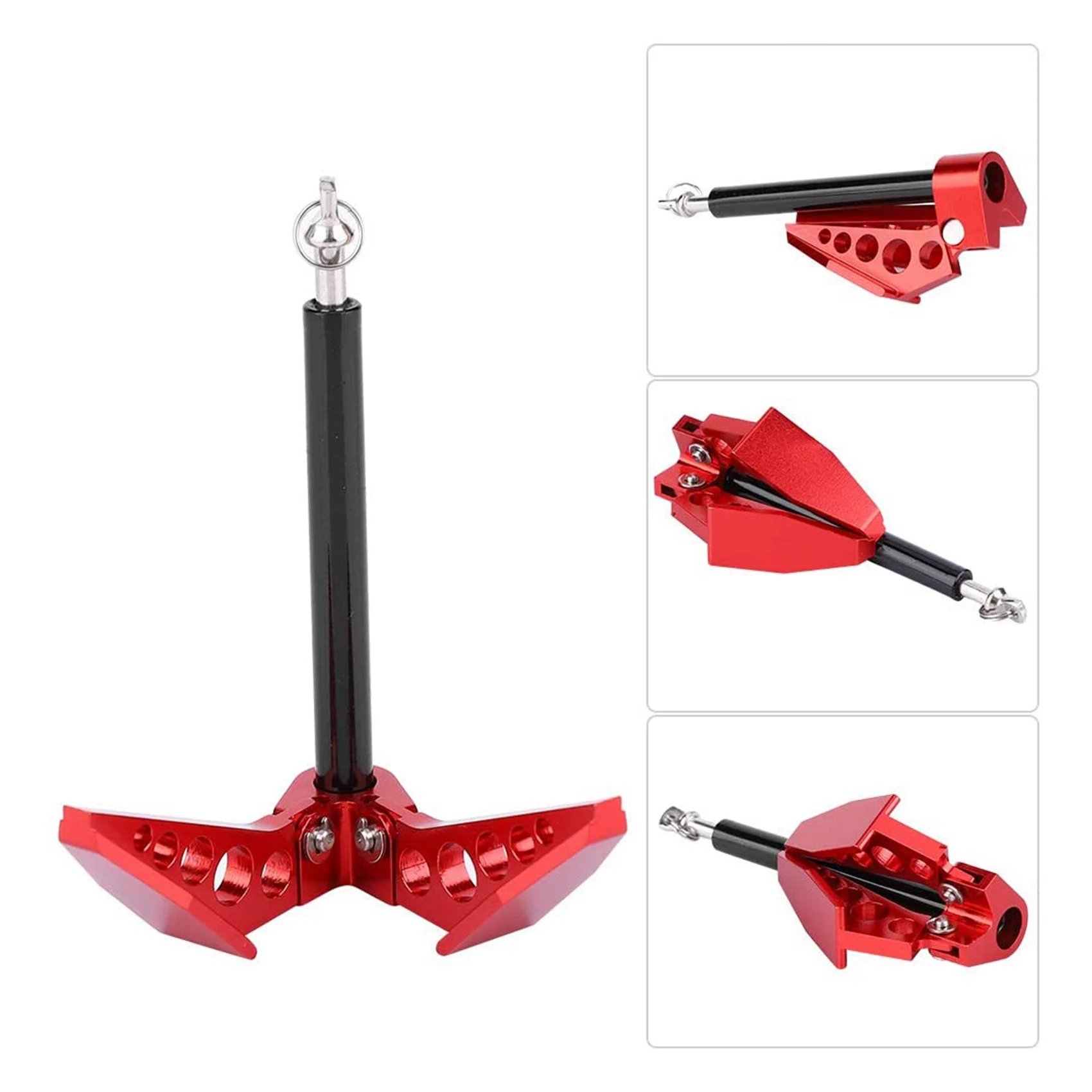 โลหะ Universal Heavy Duty RC Car Winch Anchor,พับ Winch Anchor, สําหรับ 1/10 RC รถ Crawler,TRX4 SCX10 D90 CC01