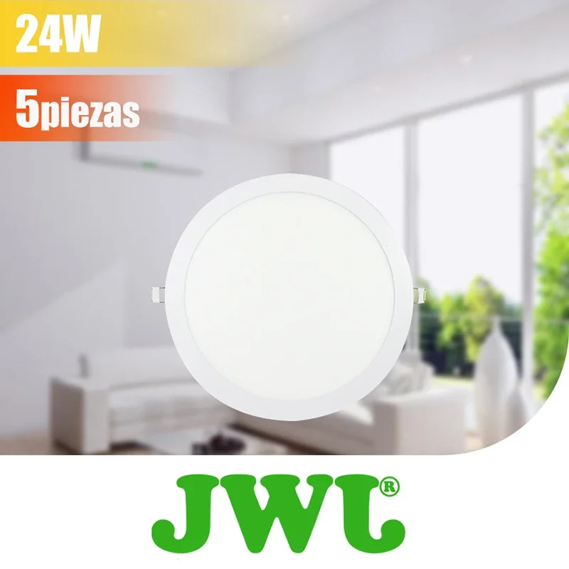 JWJ 5pcs LED 24W ultra-thin embedded downlight Ceiling light High glare free aluminum alloy home commercial office hotel light