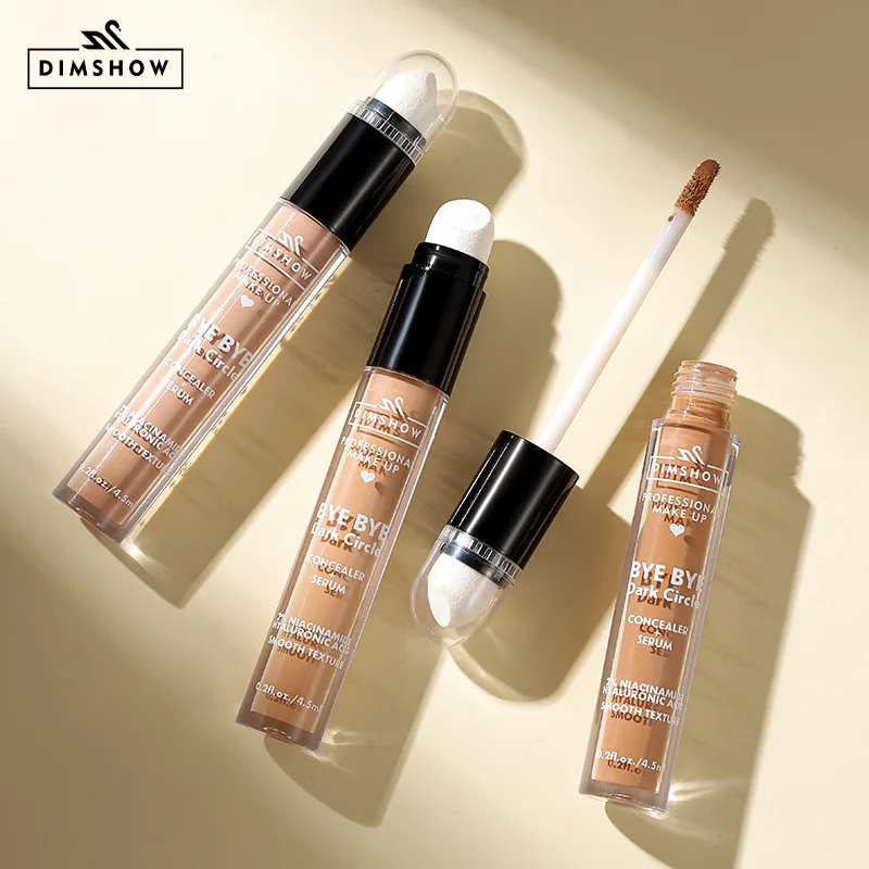 Corretivo líquido fosco de longa duração com cabeça de escova corretivo de olhos hidratante corretivo manchas de acne sardas círculos escuros