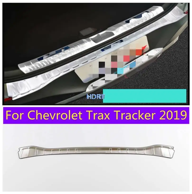 

Stainless Steel Rear Bumper Protector Tail Trunk Guard Door Sill Pedal Cover Trim For Chevrolet Trax Tracker 2019 Car Accessory