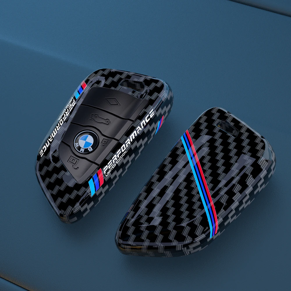 Car Smart Remote Key Case Carbon Fibre Pattern All Inclusive Shell For BMW X1 X2 X3 X4 X5 X6 2016 2017 2018 2019 2020 1 3 5 7 view 3