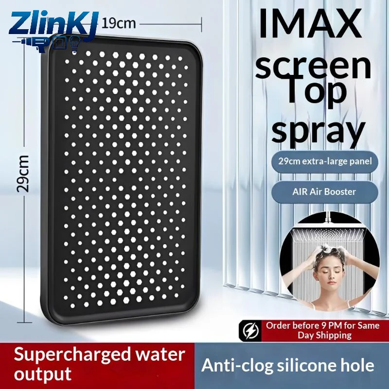 High Pressure Top Spray Rain Shower Head 360° Rotating Pressurized Rust Resistant for Wet Bathroom Environment