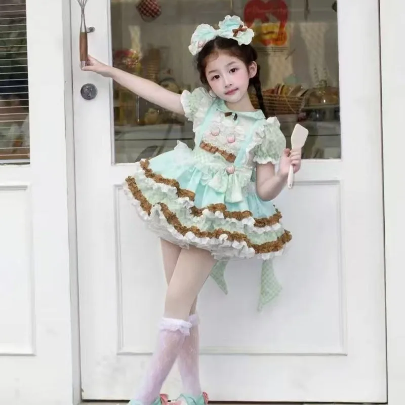 handmade-fresh-apple-green-cartoon-cotton-print-girl-sweet-cool-mori-vest-set-kids-boutique-clothes