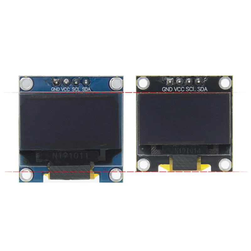 Módulo de exibição OLED para Arduino, placa de tela LCD, serial IIC, 0.96 ", 4Pin, branco, azul, amarelo, 128x64, 12864