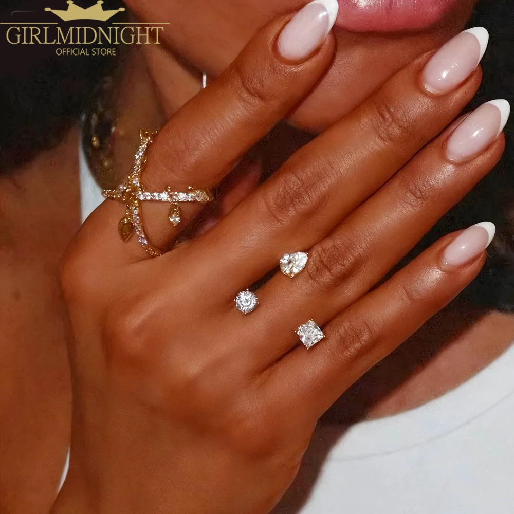 Neue Luxus Shiny AAA Zirkonia Gepflastert Geometrische Offenen Ring Gold Farbe Hohe Qualität Schmuck Zubehör für Frauen Großhandel
