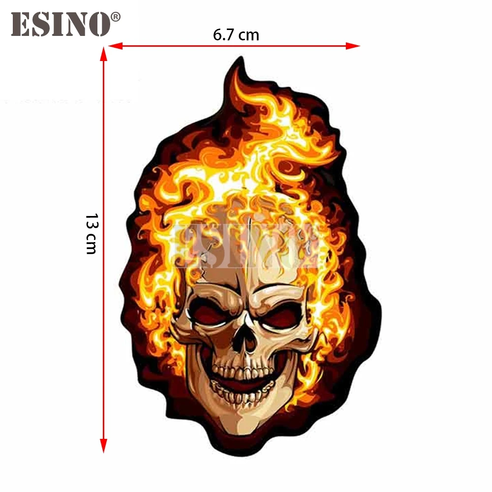 Car Styling Creative Ghost Rider Firing Skull Decal Cartoon PVC  Waterproof Car Body Sticker Pattern Vinyl