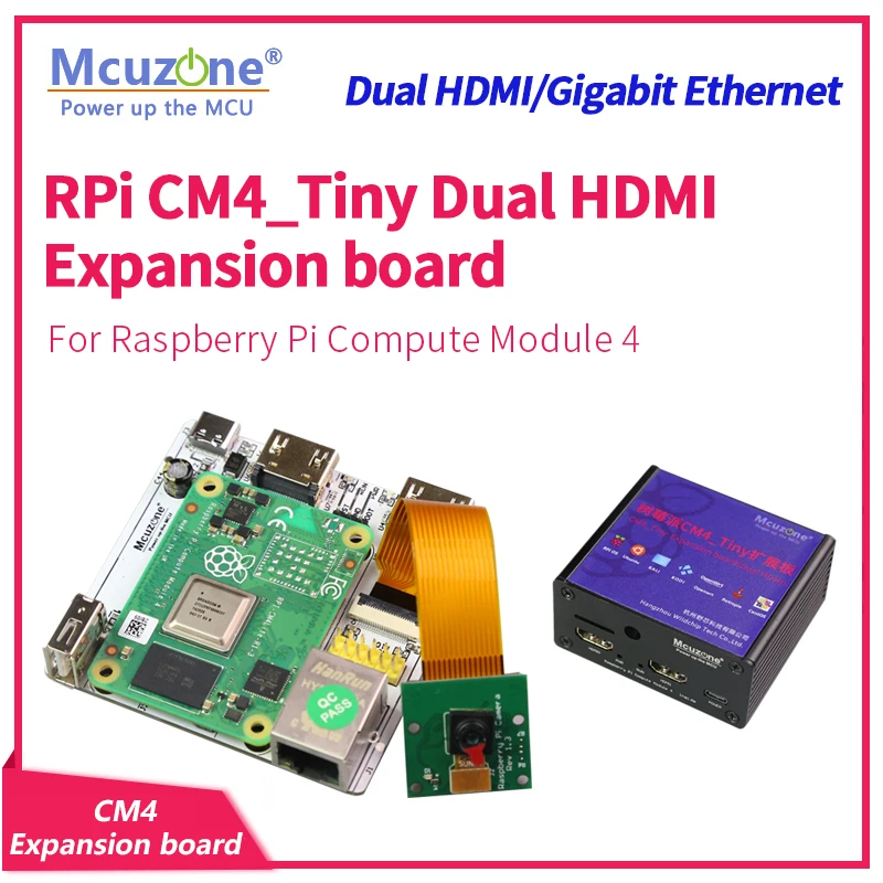 

RPi CM4_Tiny Expansion board, Dual HDMI,Giga Ethernet,camera,USB,Raspberry Pi Compute Module 4 , TV KODI Player KALI Ubuntu