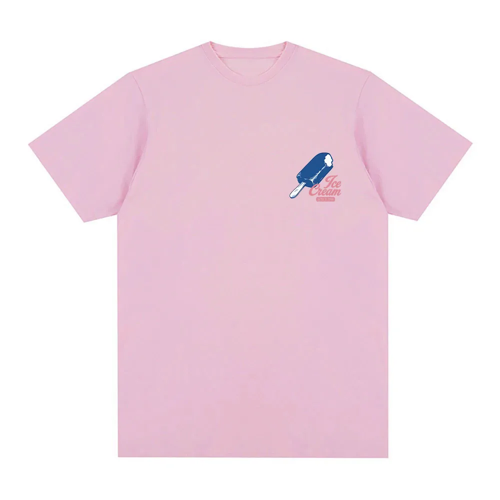Latex No.2t Tee Yeonjun Ice Cream Solo Pop Logo T-shirt Hip Hop Style Graphic Tee Men Women Casual Loose Short Sleeve Sotton Top - view 3