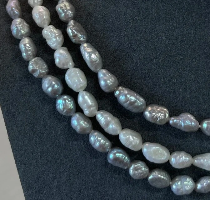 

5-6mm AA Natural Freshwater Pearl Gray Irregular Beads for DIY Women Men Necklace Bracelets Jewelry Making Accessories 36cm