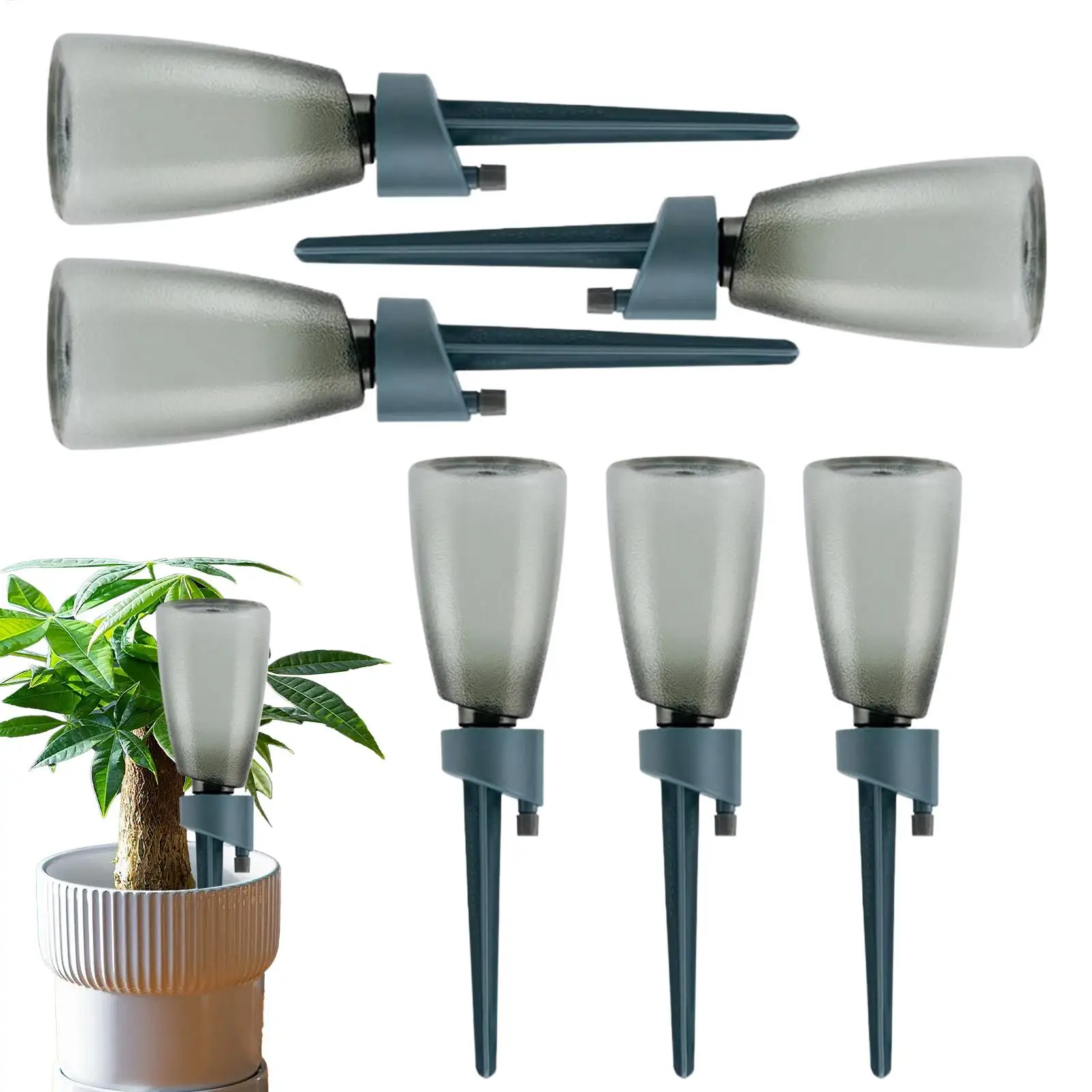 

6pcs Automatic Waterer Household Flower Plant Self Watering Device Automatic Drip Irrigation System for Indoor Outdoor Gardening