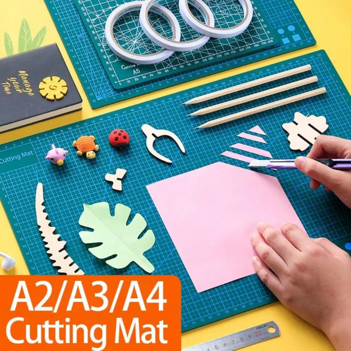 PVC SelfHealig Cutting Mat,3mm Thickening Double-Sided Multifunction DIY Desktop Protector Mat Plate Tool Stationary Supplies