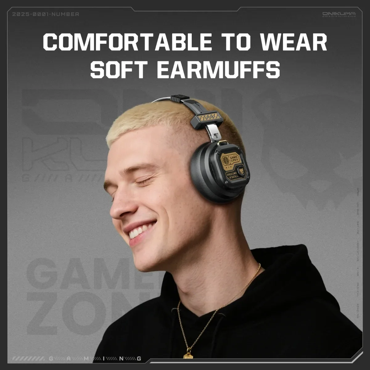 سماعة الألعاب اللاسلكية Onikuma GT803 بلوتوث 5.4 سعة البطارية 400 مللي أمبير تدوم حوالي 50 ساعة #1