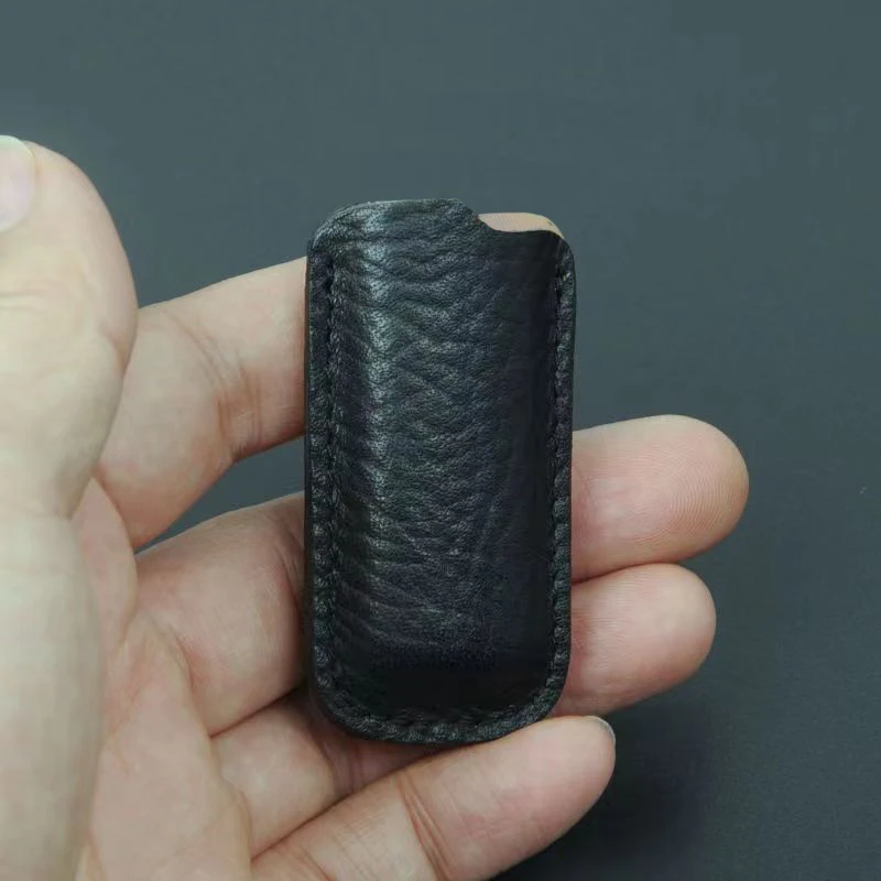 Classic Durable Leather Reusable Portable Case Outside Armor Cover For Bic J5 Explosion-Proof Gas Lighter Protect Box Man Gift