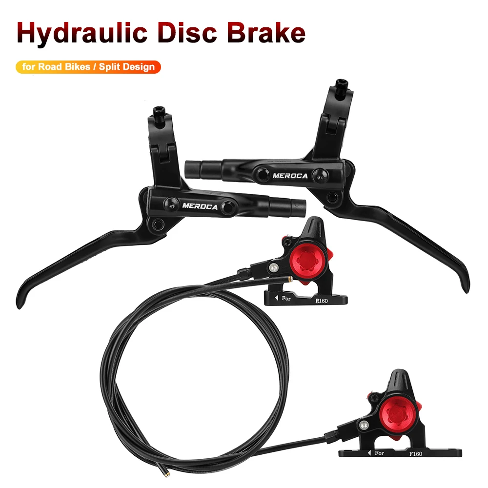 Road Bicycle Hydraulic Disc Brake 850/1550mm Split Aluminum Alloy Racing Bike Oil Brake Lever Caliper Sets Cycling Parts