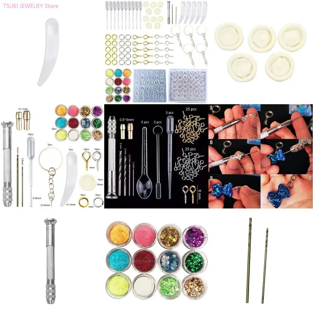 

62KE Pendant Silicone Mold Keychain Pendants Epoxy Resin Molds for DIY Epoxy Resin