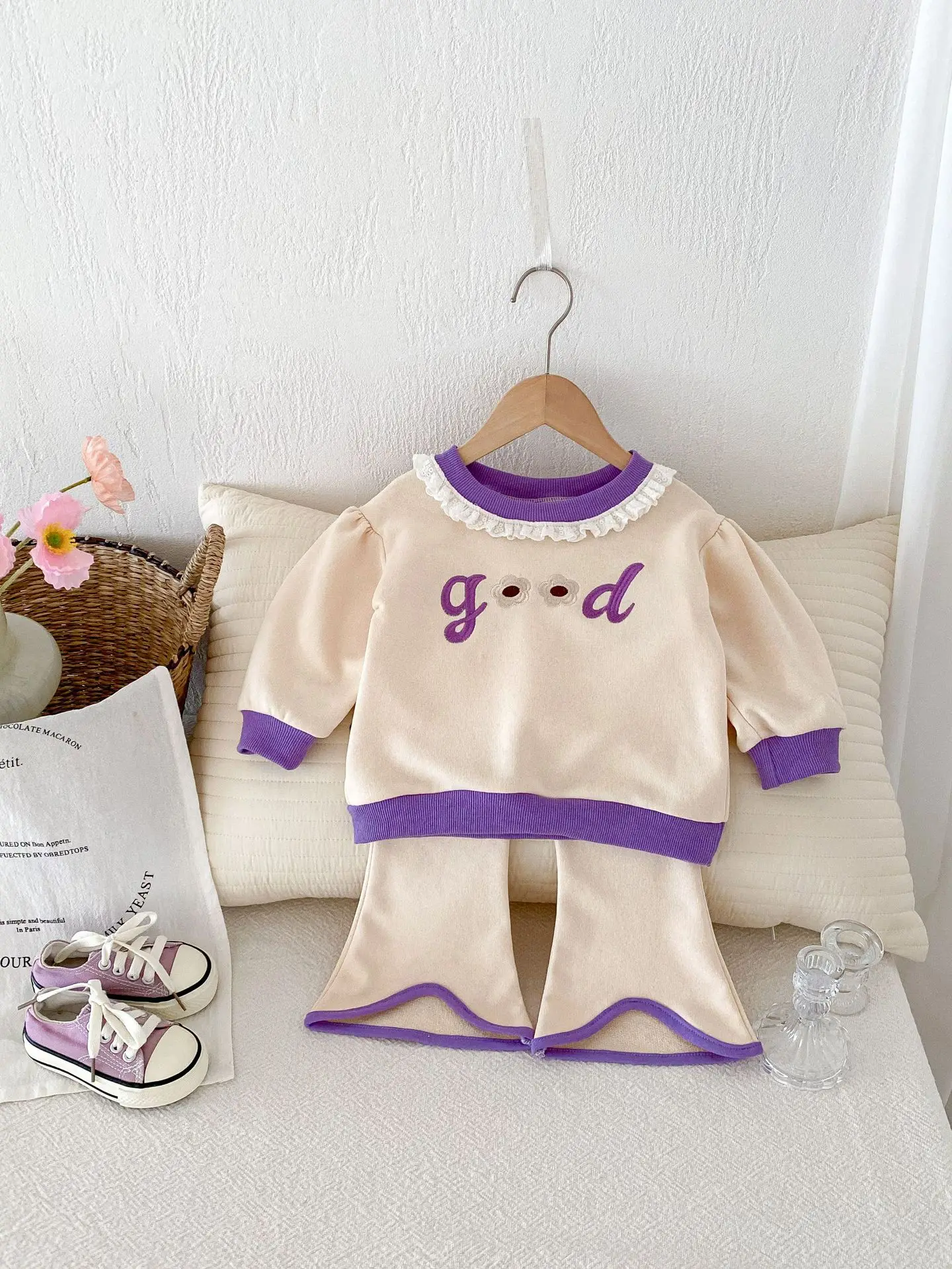 

Infants Girl Sweatshirt Set Autumn Toddler Children'S Clothing Casual Long Sleeve 2pcs Suits Newborn Baby Costume Cute Kids Suit