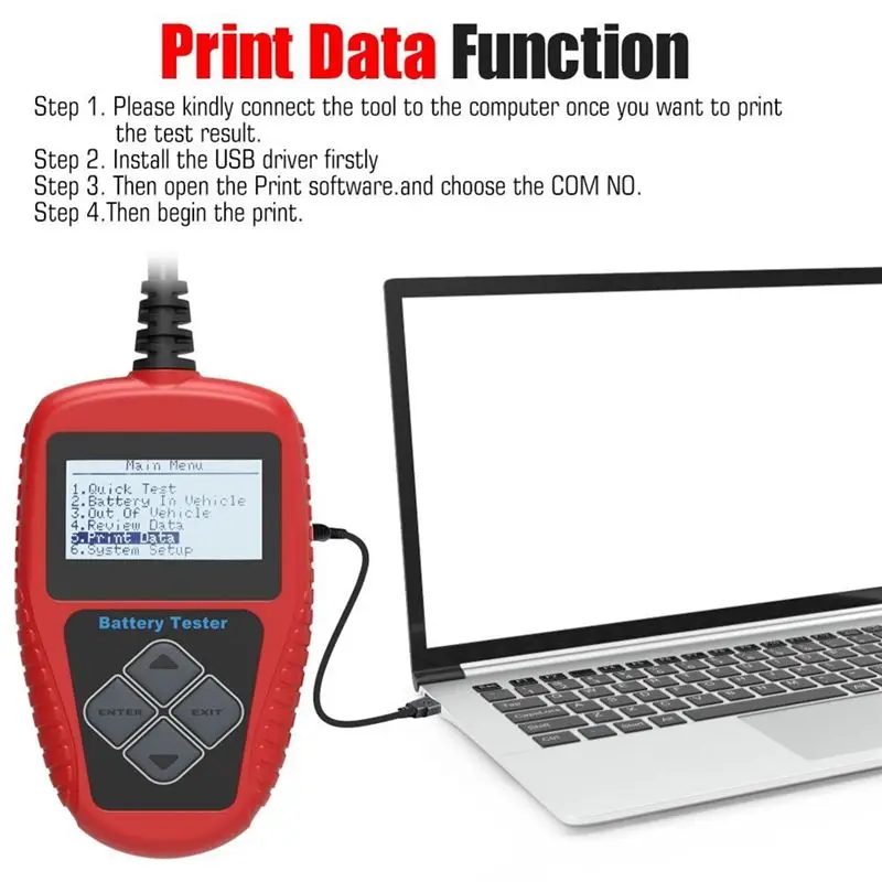 Superior-BA101 12V Car Battery Tester Analyzer Automotive Battery Load Tester 100-2000CCA Charging Circuit Load Diagnostic Tools