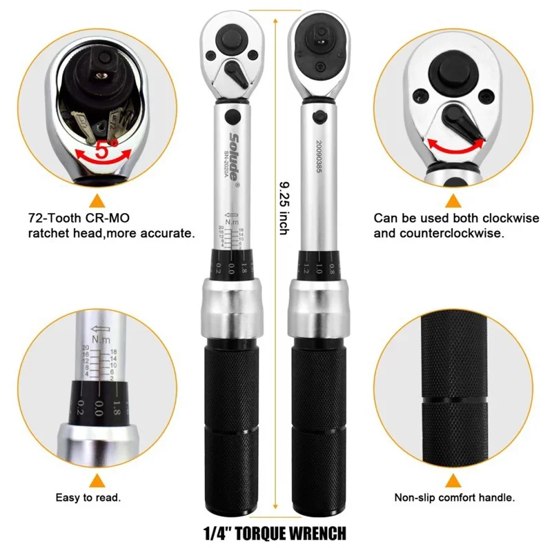 Outil hexagonal de clé dynamométrique de vélo de route de Taiwan, règle de mesure de traction de chaîne 2-24N.m