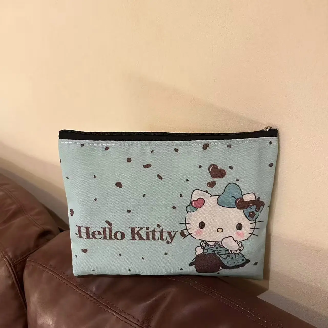 

Милая косметичка Hello Kitty, модная женская сумка для хранения косметики, большая вместительная портативная сумка-кошелек для монет, чехол-органайзер
