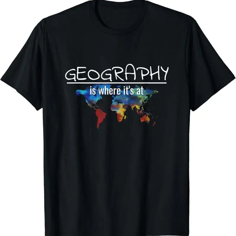 T-shirt amusant pour professeur de géographie avec design Journée de la Terre : C'est là que c'est se passe.