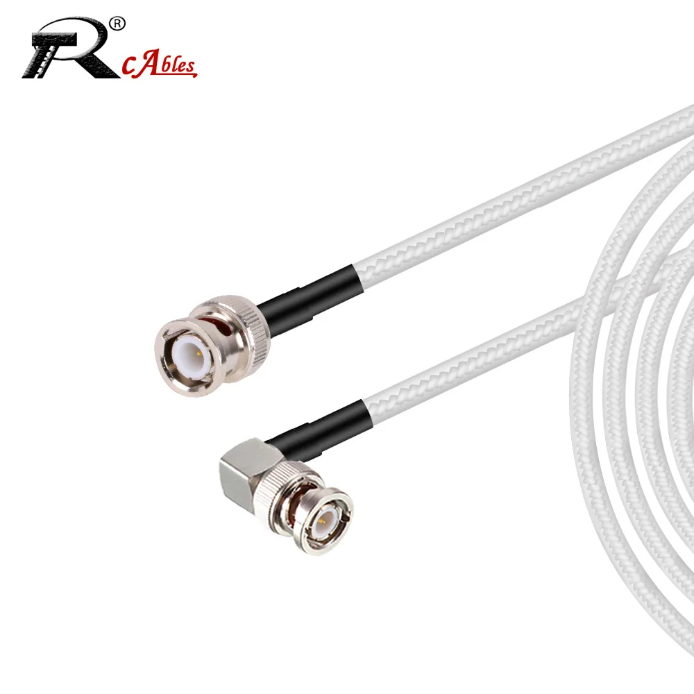 

RG316 Coaxia Cable BNC Male Plug to BNC Male Right Angle Pigtail Cable 50 Ohm RF Extension Cable Connector Adapter