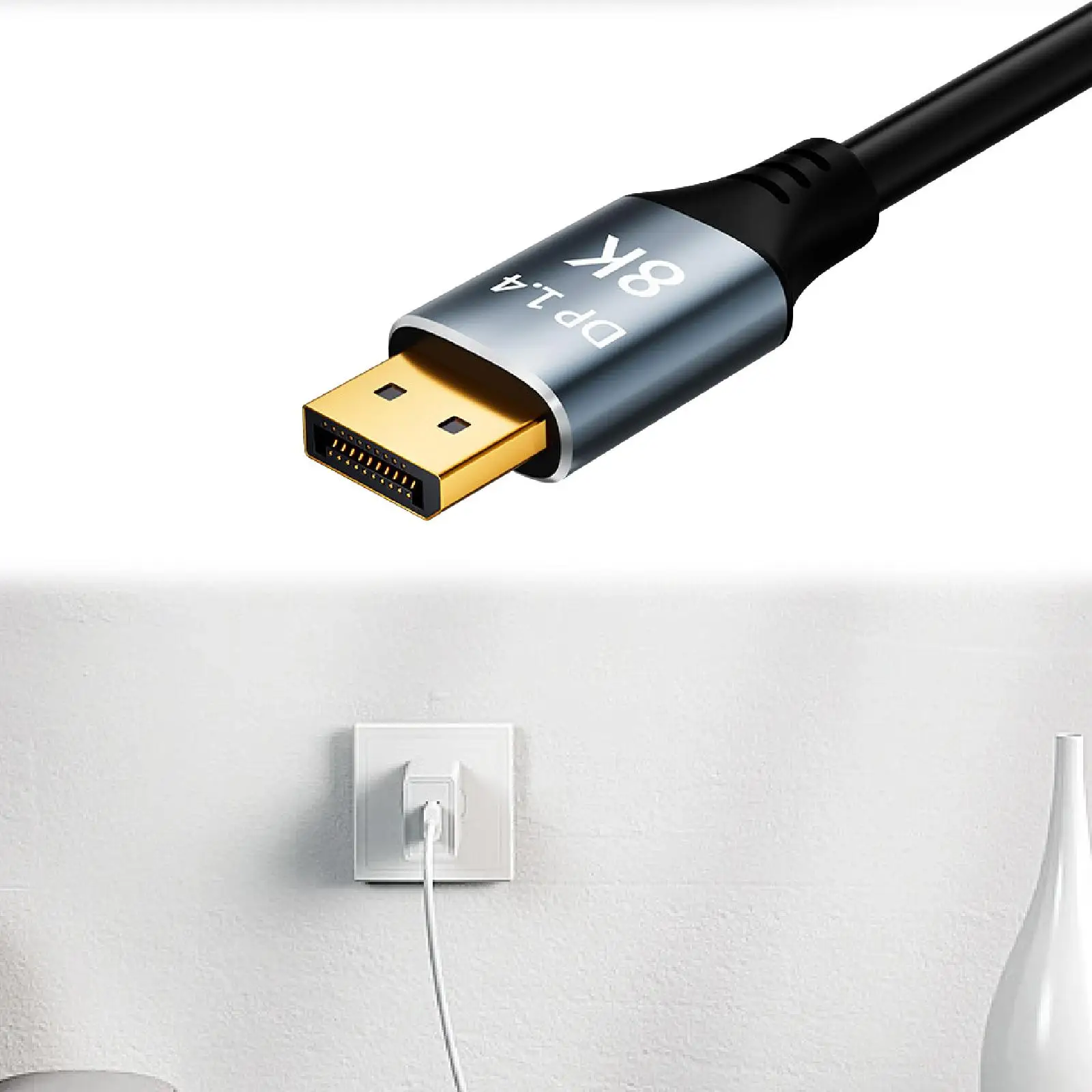 Кабель для порта дисплея 8K, прочный и простой в установке кабель длиной 3 м с широким разъемом, подходит для ПК, проекторов, ноутбуков Кабель для порта дисплея 8K, прочный и простой в установке кабель длиной 3 м с широким разъемом, подходит для ПК, проекторов, ноутбуков