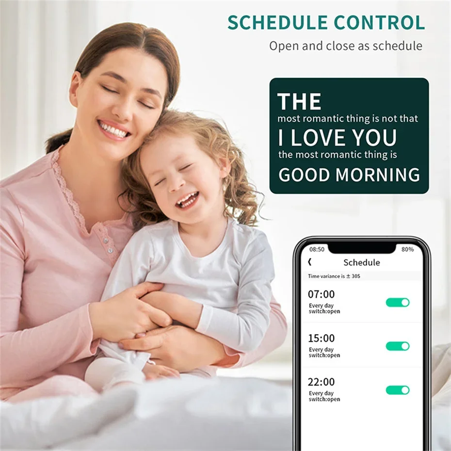 Imagem -04 - Tuya-smart Curtain Motor com Controle Remoto Wi-fi Curto Rf433 2ch Controle de Voz Inteligente Alexa Google Assistant Alice