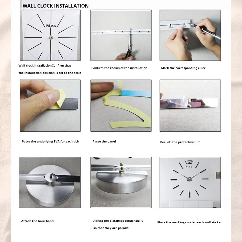 3D 아크릴 디지털 벽 시계 로마 숫자 디자인 거울 벽 시계 패션 큰 라운드 벽 시계 DIY 자기 접착 시계