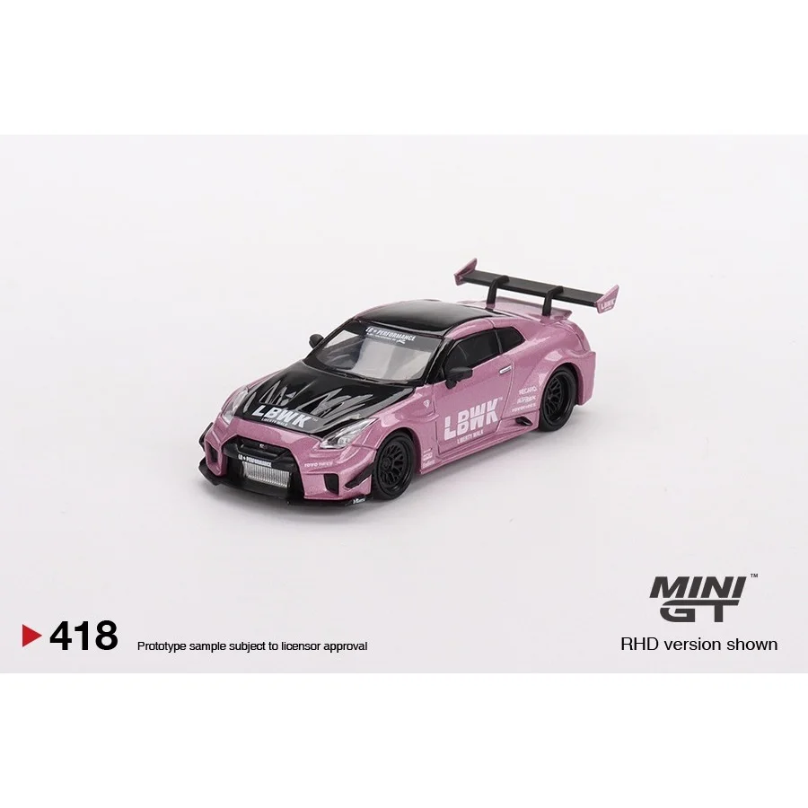 TSM Mini Gt 1/64 #418 NISSAN 35GT-RR Ver.2 Passion Pink LB-Silhouette WORKS  Die-cast Alloy Car Model Collection Display Gift