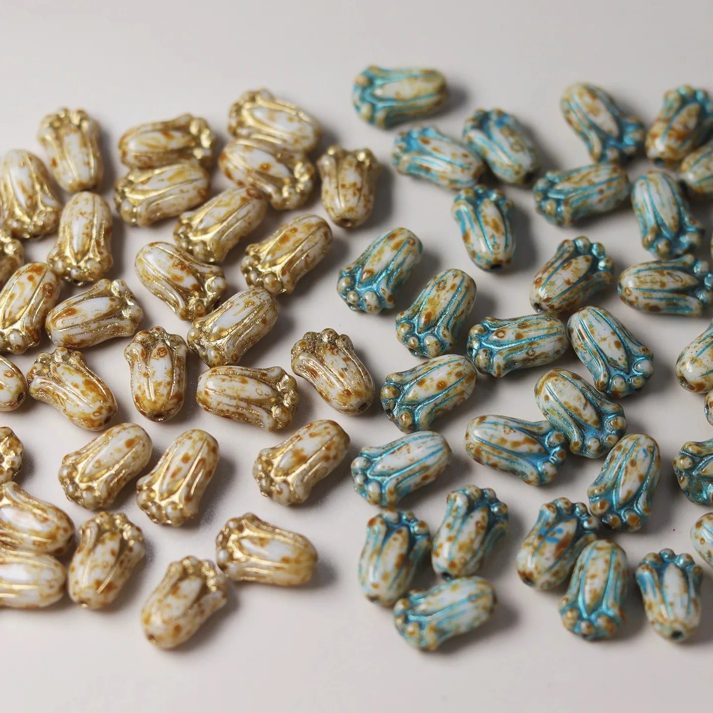

15pcs 11*8mm Handmade Glass Beads Bracelet Necklace Earring Scatter Pieces DIY Semi-finished Production