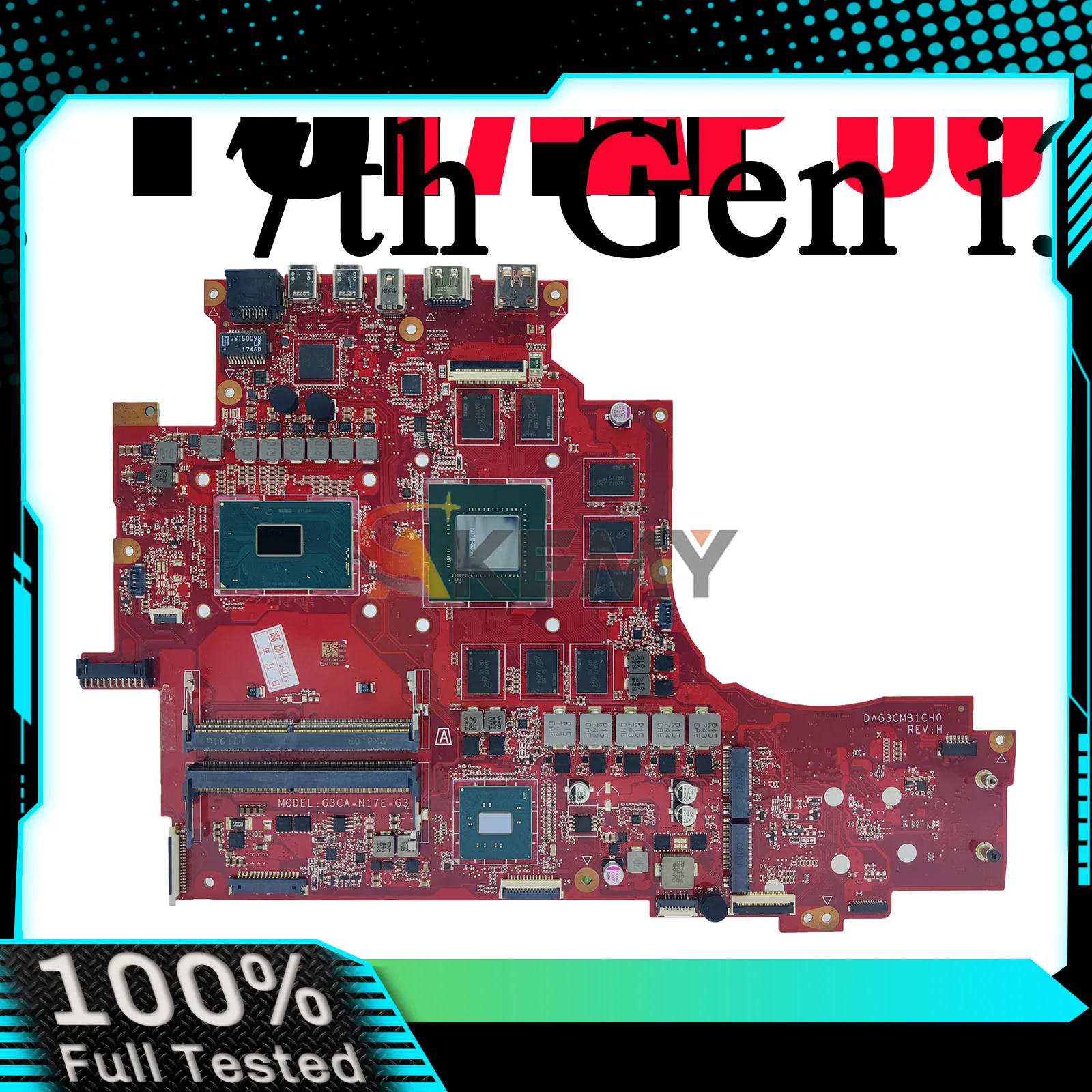 

DAG3CMB1CH0 For HP Omen 17-AP Laptop Motherboard 940623-601 With i7 CPU GTX1080 8GB GPU 100% Fully Tested