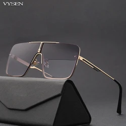 Fashion Oversized Square Sunglasses For Men Metal Frame Sun Glasses 2024 Luxury Brand Design Sunglass Male Retro Shades Eyewear