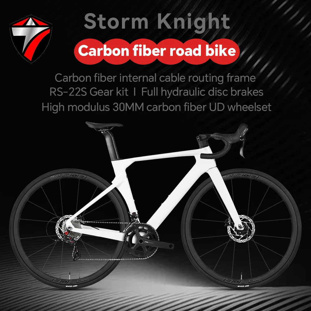 

TWITTER Carbon Fiber Road Bike 700C x 22-Speed /Hydraulic Disc Brakes - Ultimate Racing Bicycle