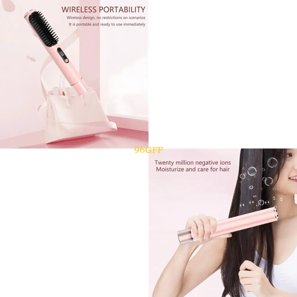 

96GF Перезаряжаемая кисточка для выпрямления волос быстрое отопление для профессионального дома