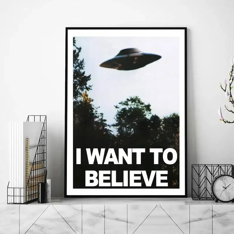 I WANT TO BELIEVE POSTER Poster Prints Wall Pictures Living Room Home Decoration Small