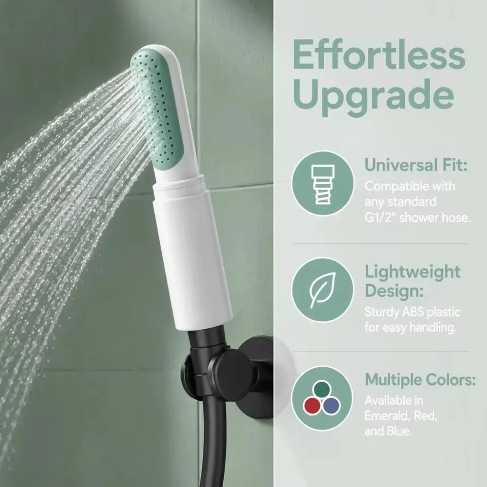 Filtered Travel Shower Head High Pressure Boosting Universal Shower Nozzle Portable Telescopic Shower Head for Trip Hotel RV