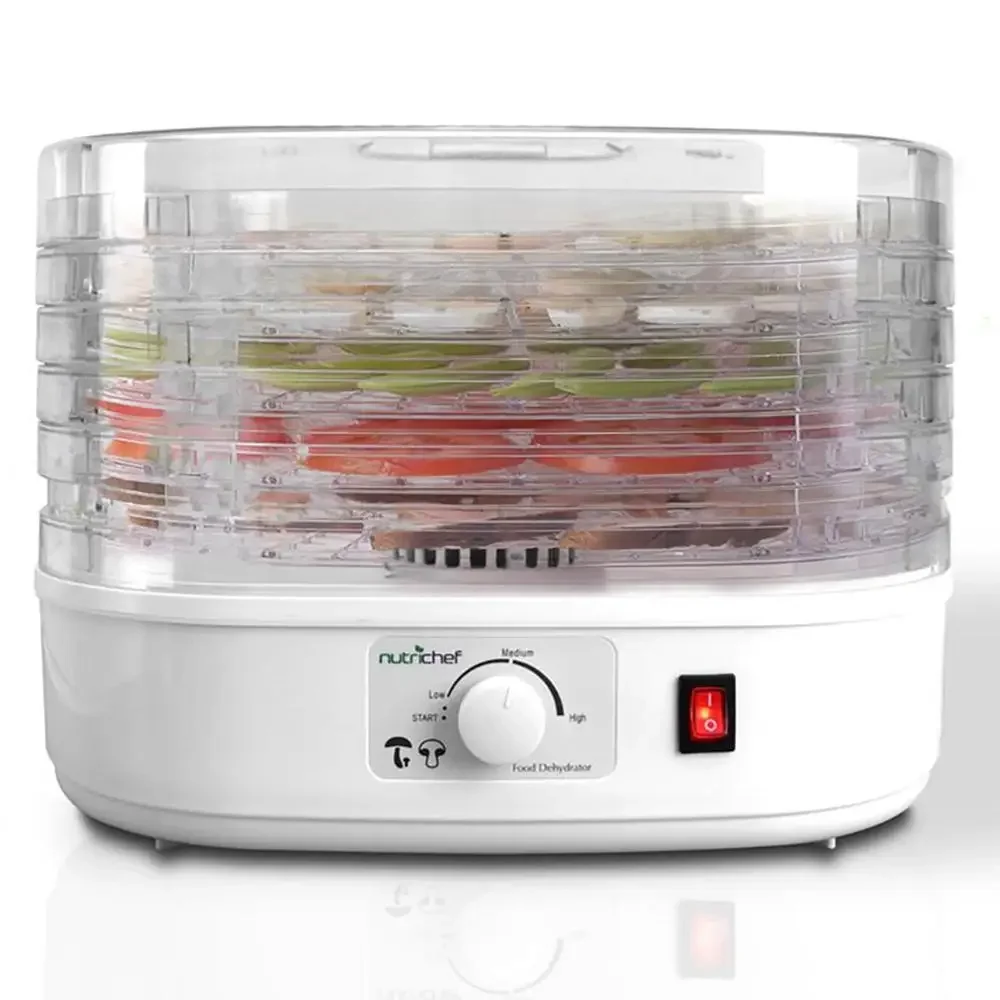 Electric Food Dehydrator 5 Tray Rack Machine Kitchen Countertop Nutrient-Rich Preservation with Simple Operation and Enhanced